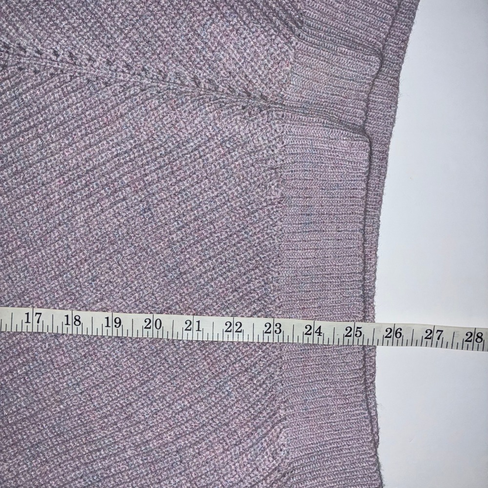 SOHO New York & Co Womens XL Purple Shimmer Knit Oversized Sweater - Picture 7 of 7